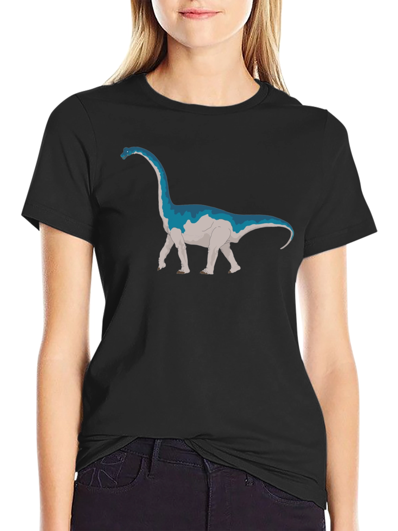 Blue Dinosaur Graphic T-Shirt