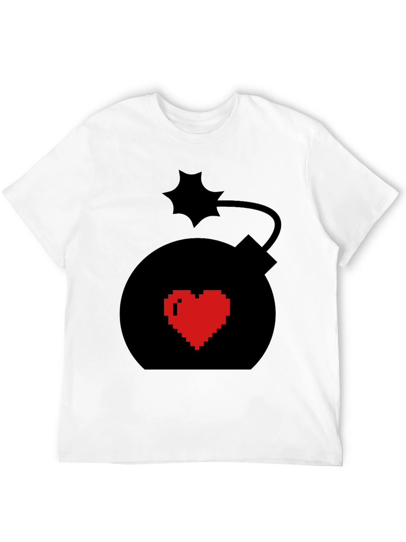 Heart Bomb Graphic Tee - Black