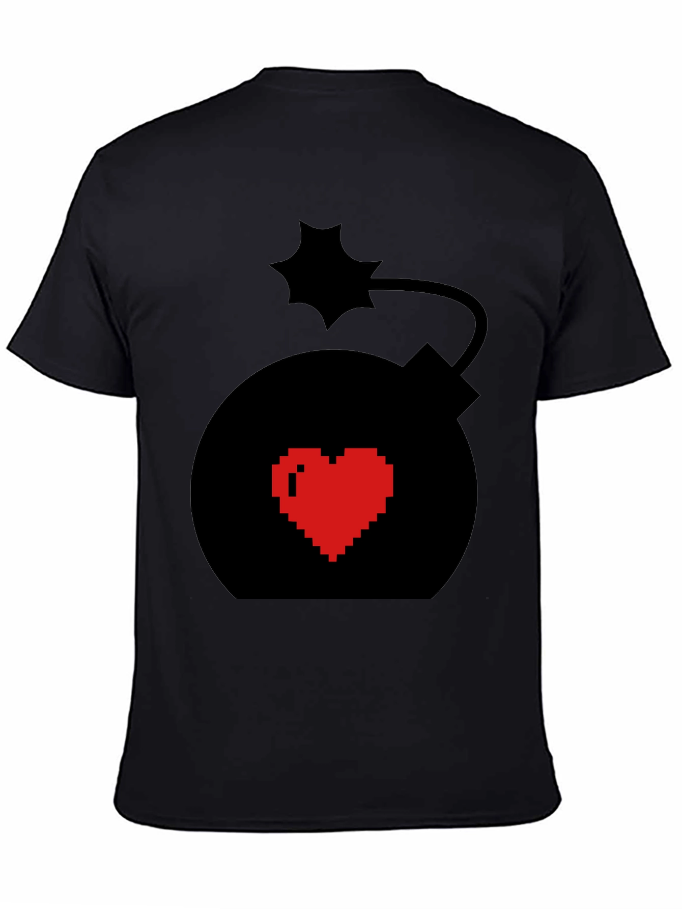 Heart Bomb Graphic Tee - Black