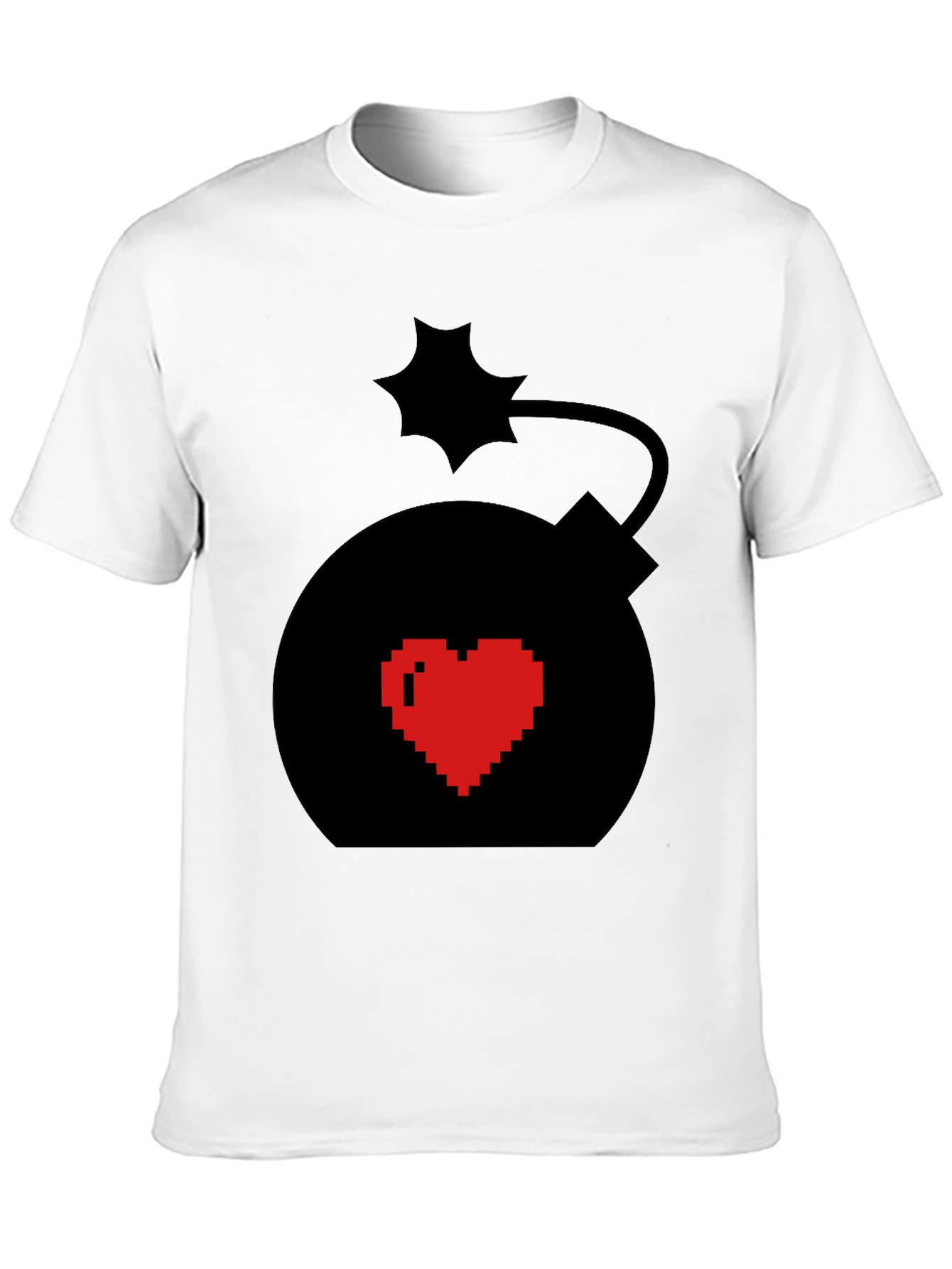 Heart Bomb Graphic Tee - Black