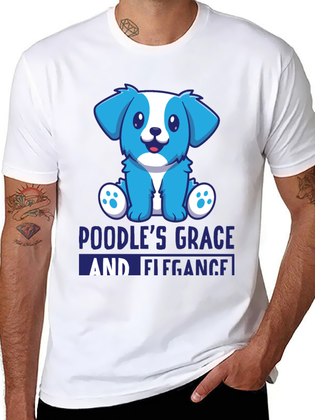 Poodles Grace Tee - Cute Dog Cartoon T-Shirt