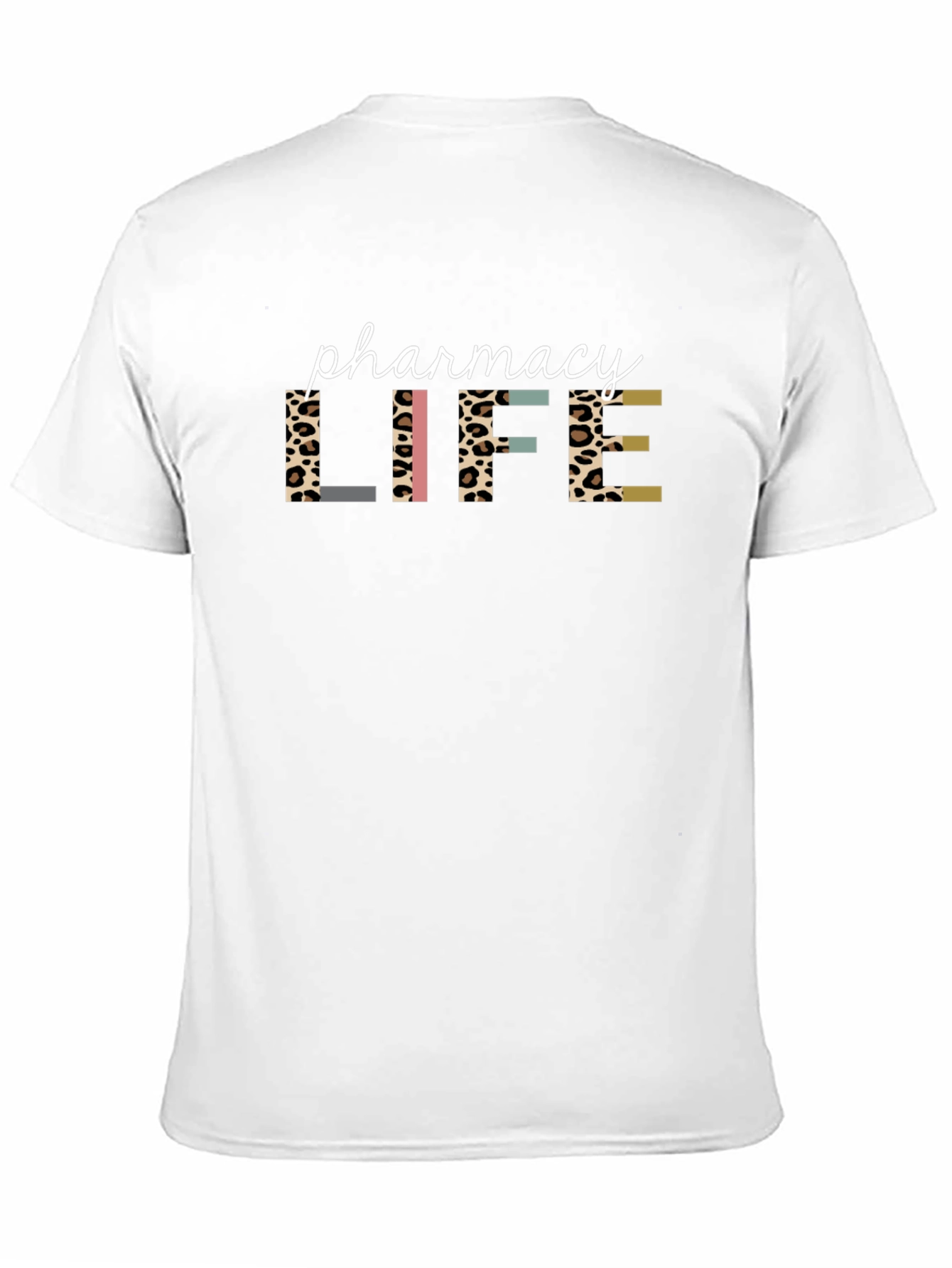 Pharmacy Life Graphic Tee Leopard Print