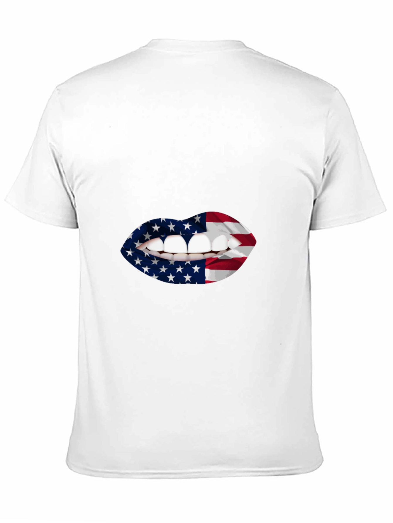 USA Flag Lips Graphic T-Shirt