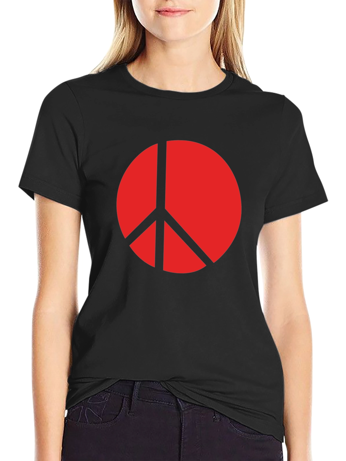 Peace Symbol Black T-Shirt
