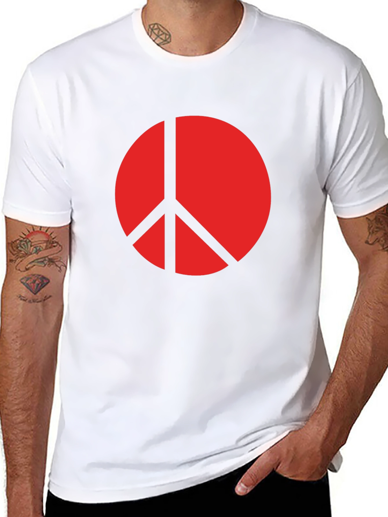 Peace Symbol Black T-Shirt