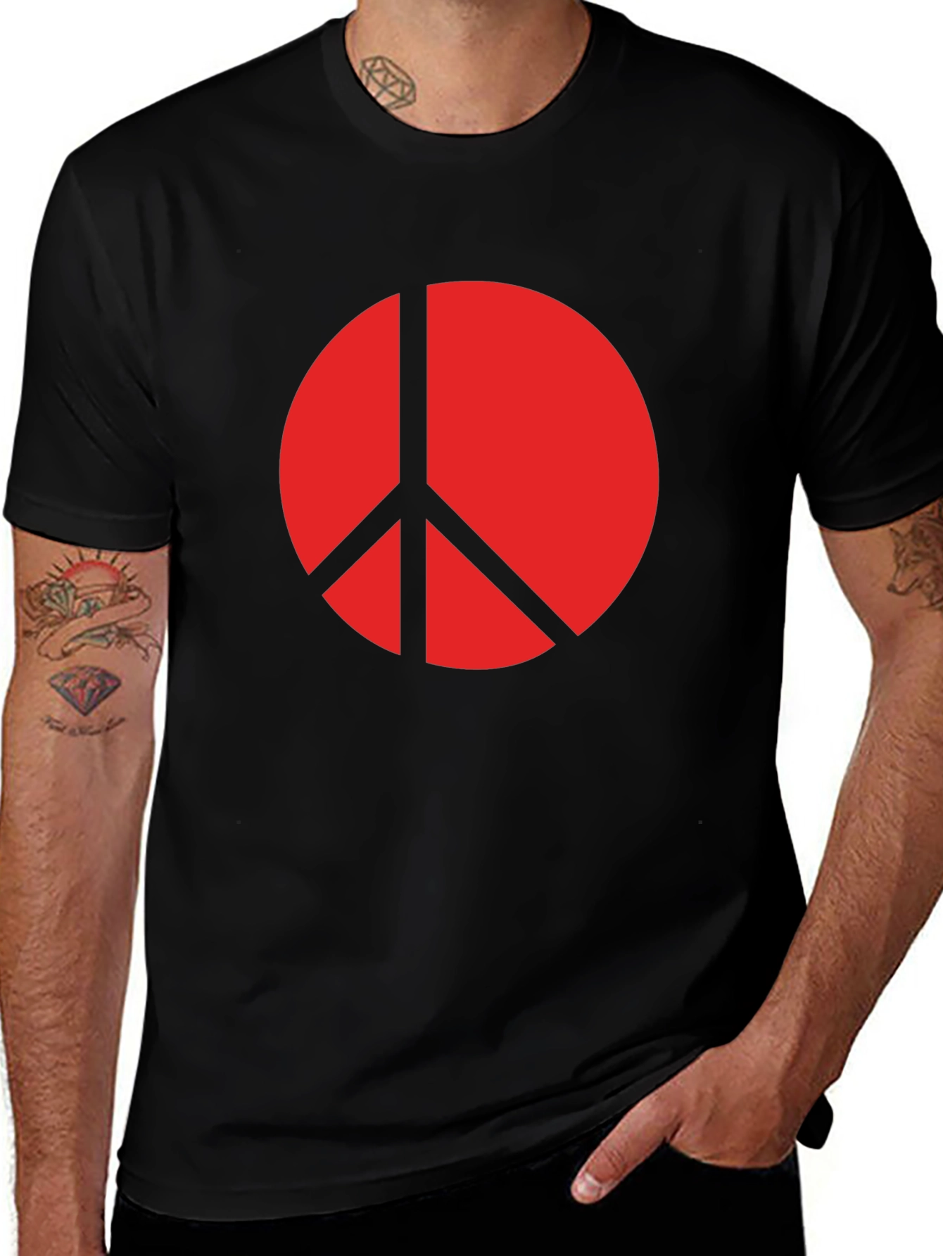 Peace Symbol Black T-Shirt