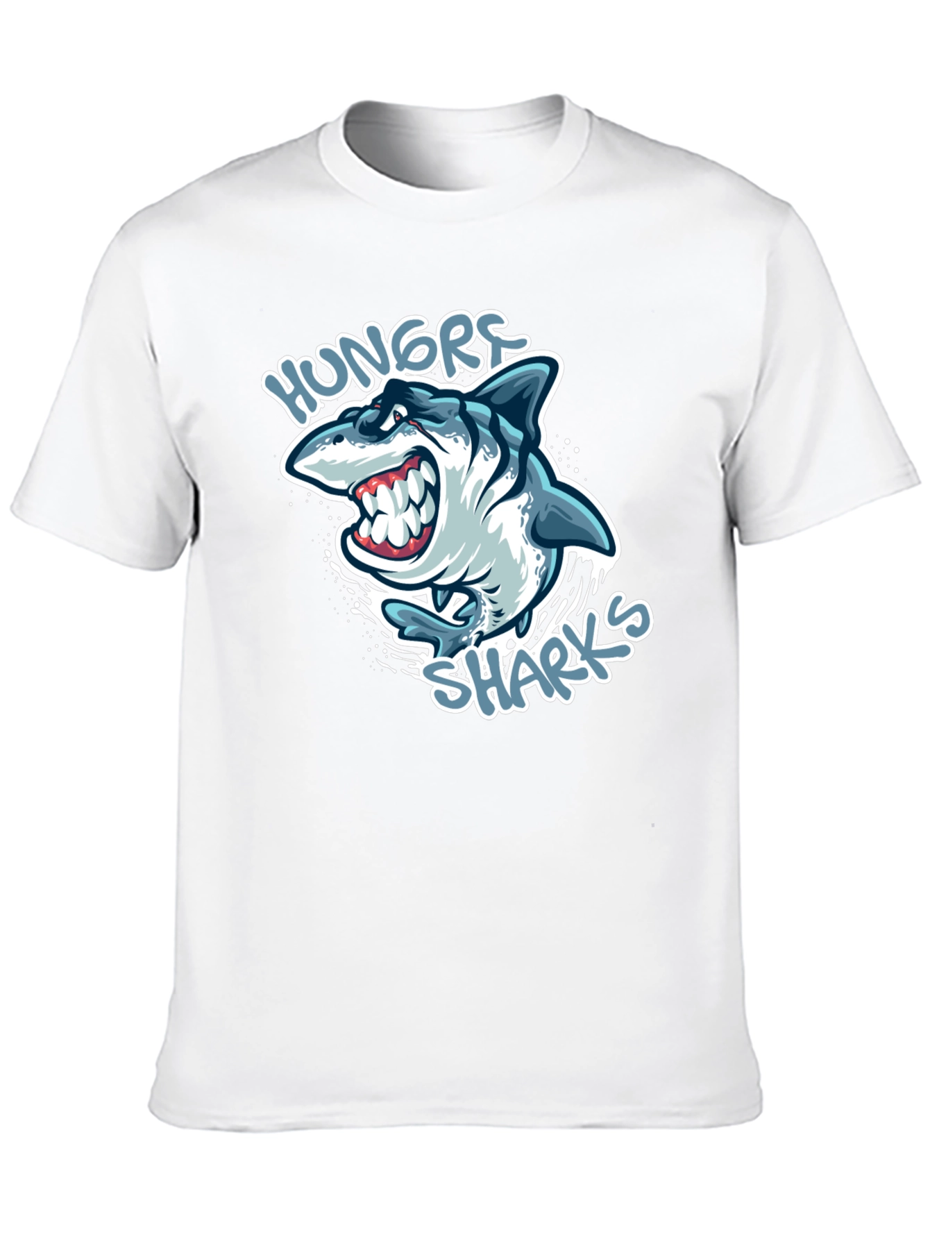 Hungry Sharks Graphic T-Shirt - Black