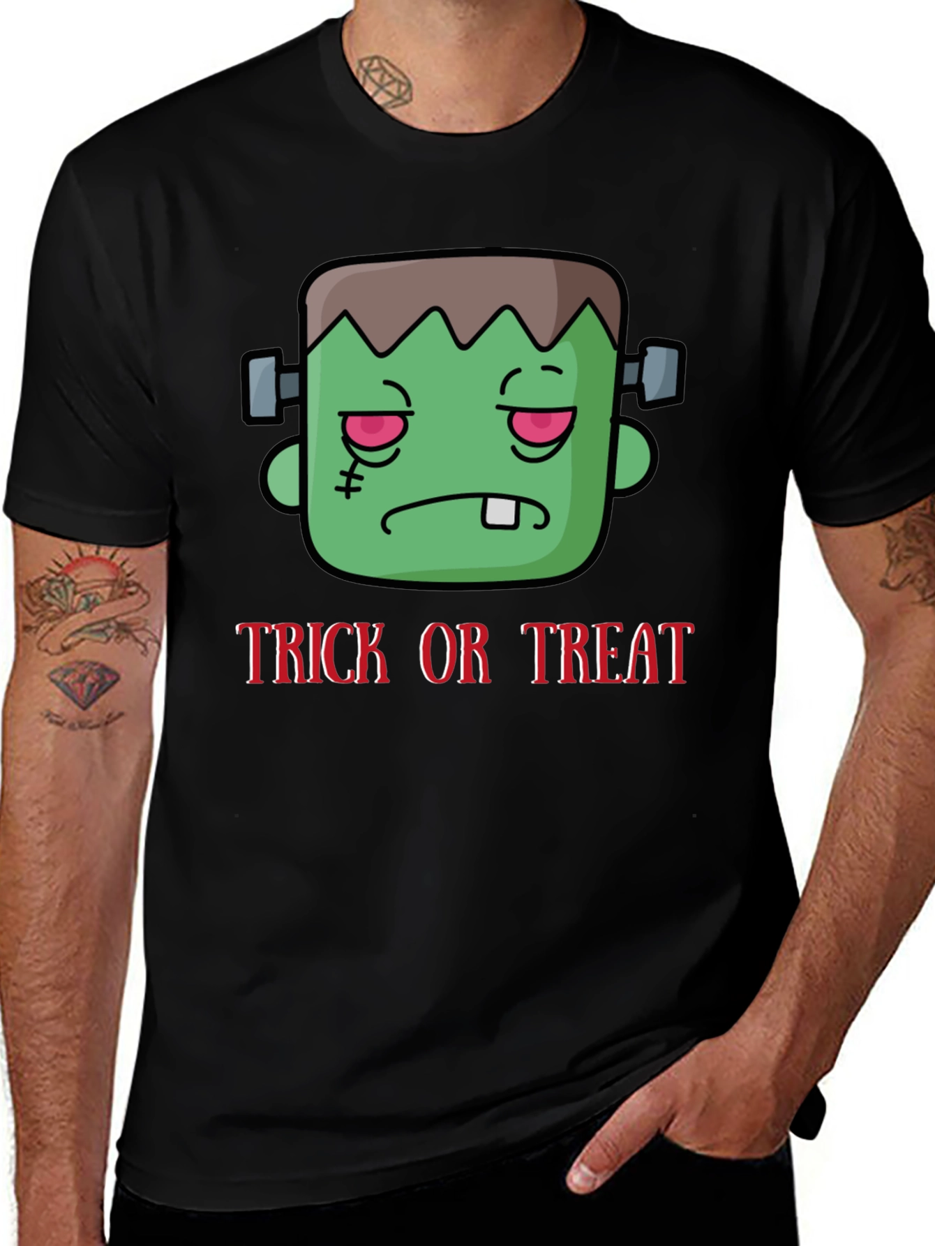 Frankenstein Trick or Treat Halloween T-Shirt