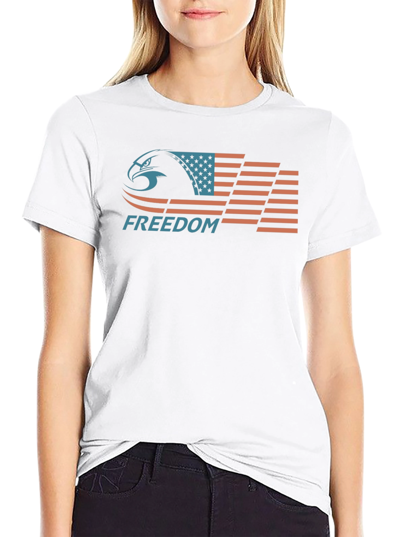 Freedom Eagle Graphic Tee - Patriotic Style