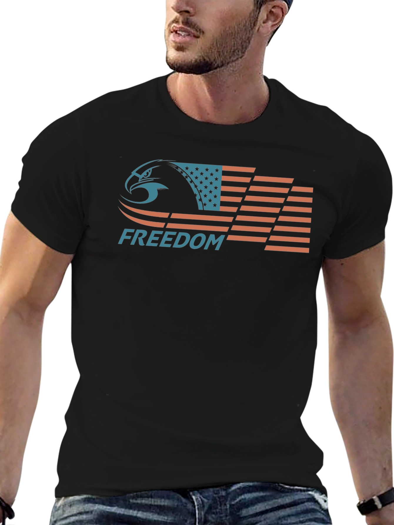 Freedom Eagle Graphic Tee - Patriotic Style