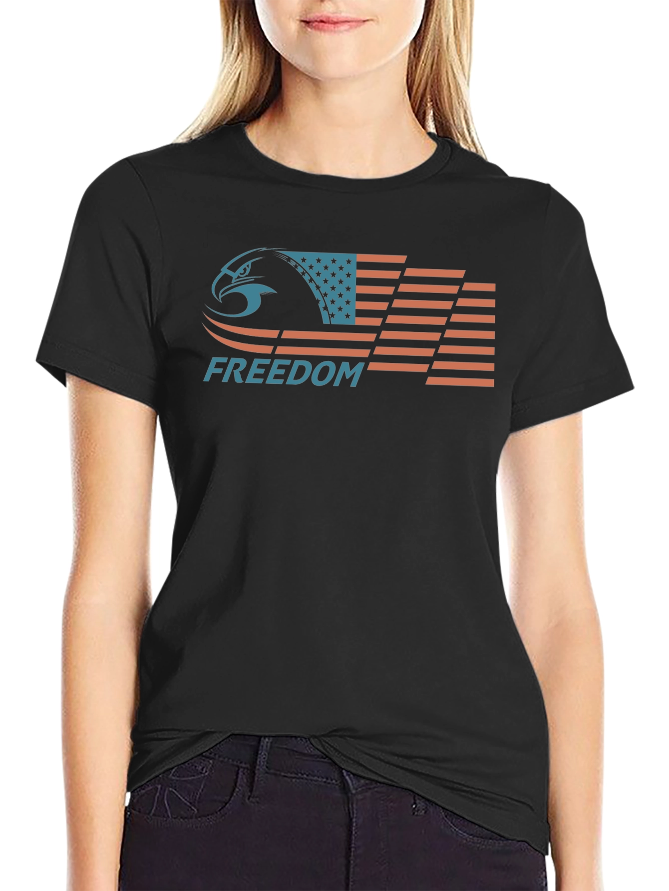 Freedom Eagle Graphic Tee - Patriotic Style