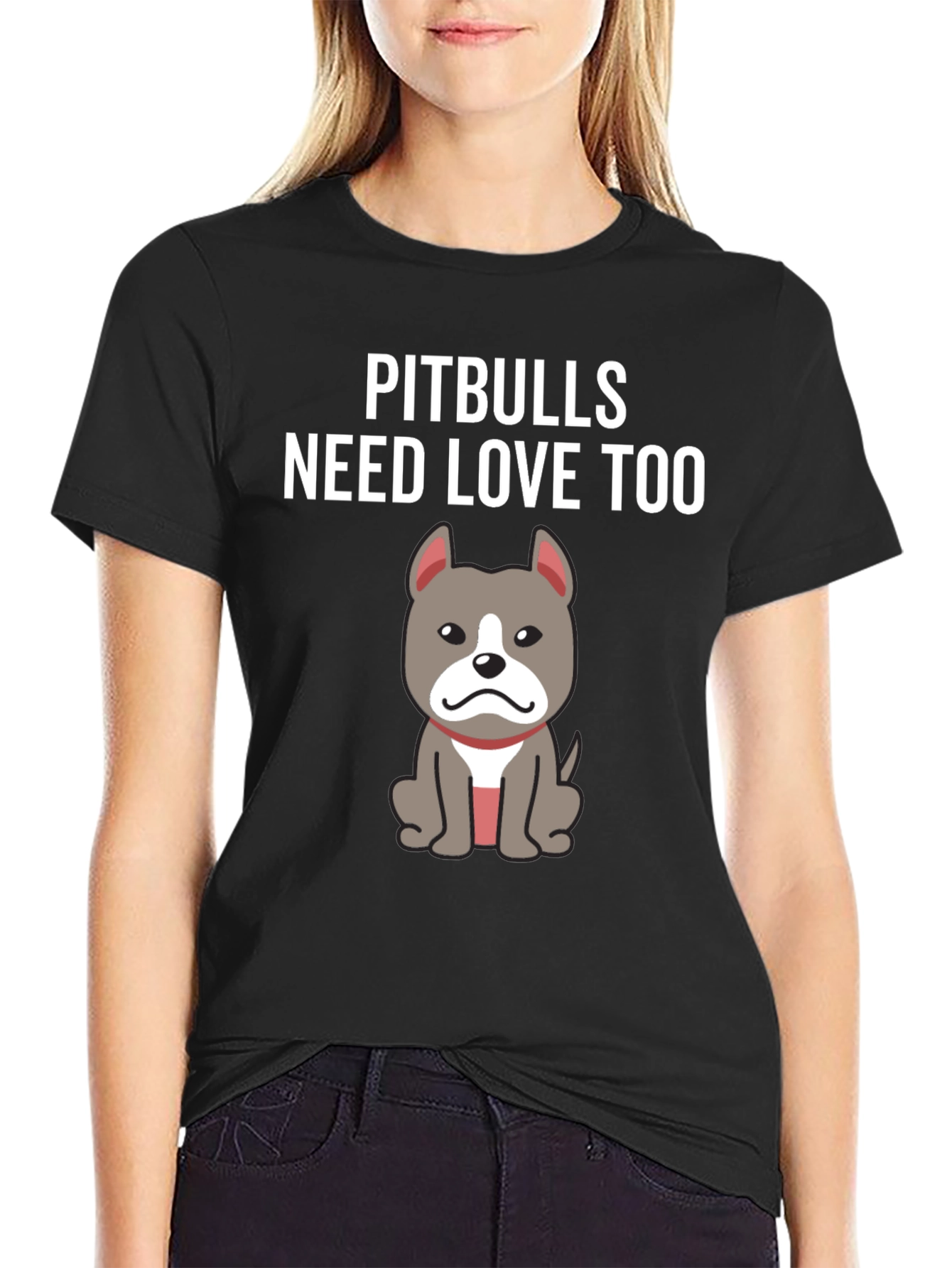 Pitbulls Need Love Too Graphic T-Shirt