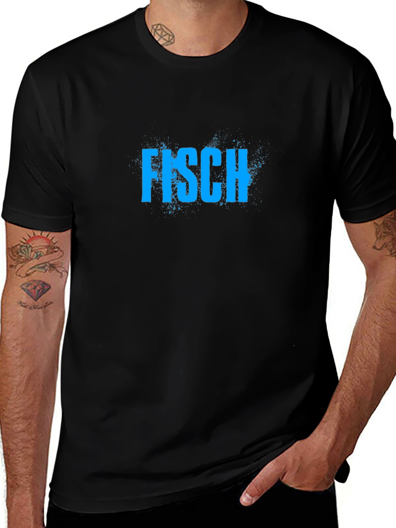 Fisch T-Shirt - Cool Blue Graphic