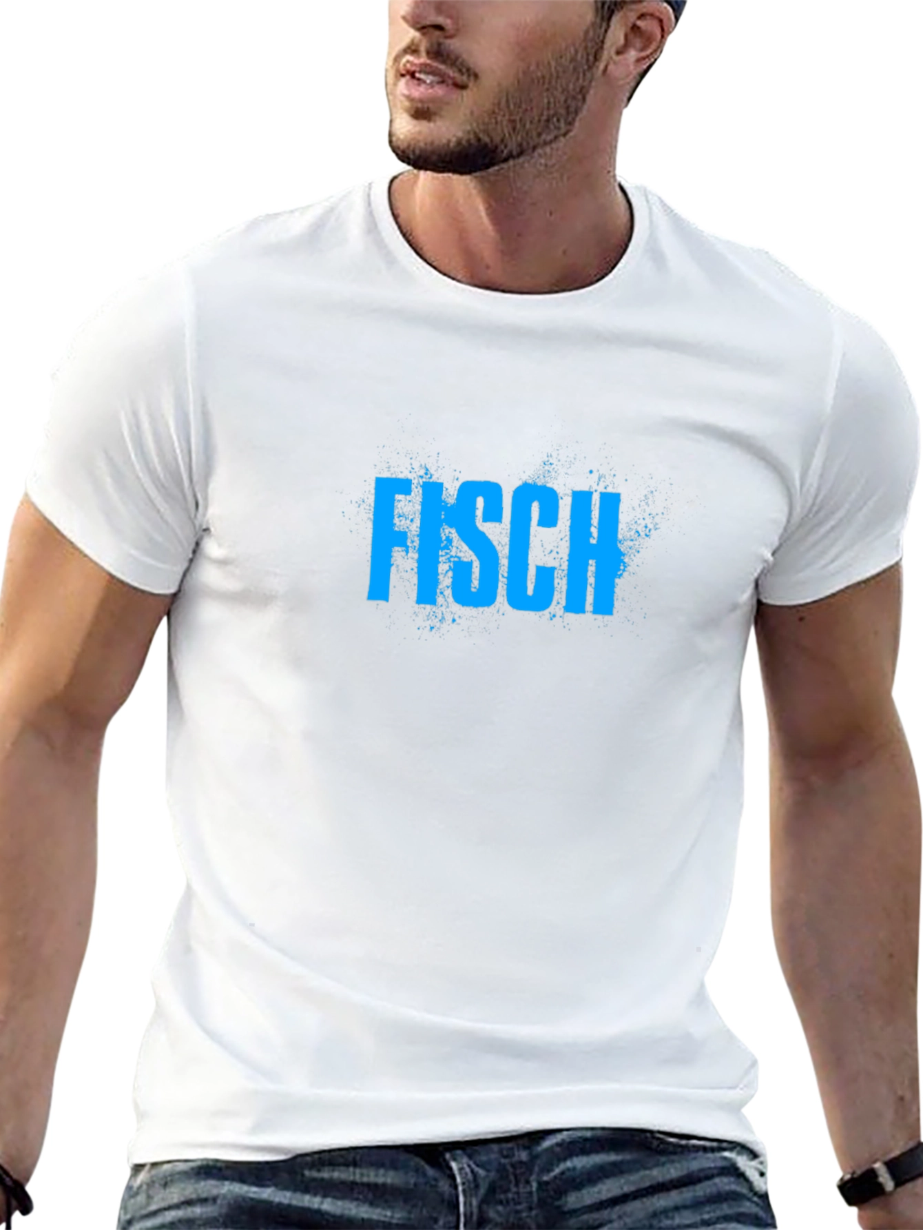 Fisch T-Shirt - Cool Blue Graphic