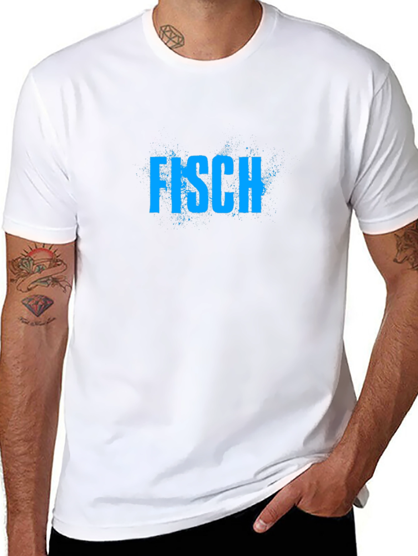 Fisch T-Shirt - Cool Blue Graphic