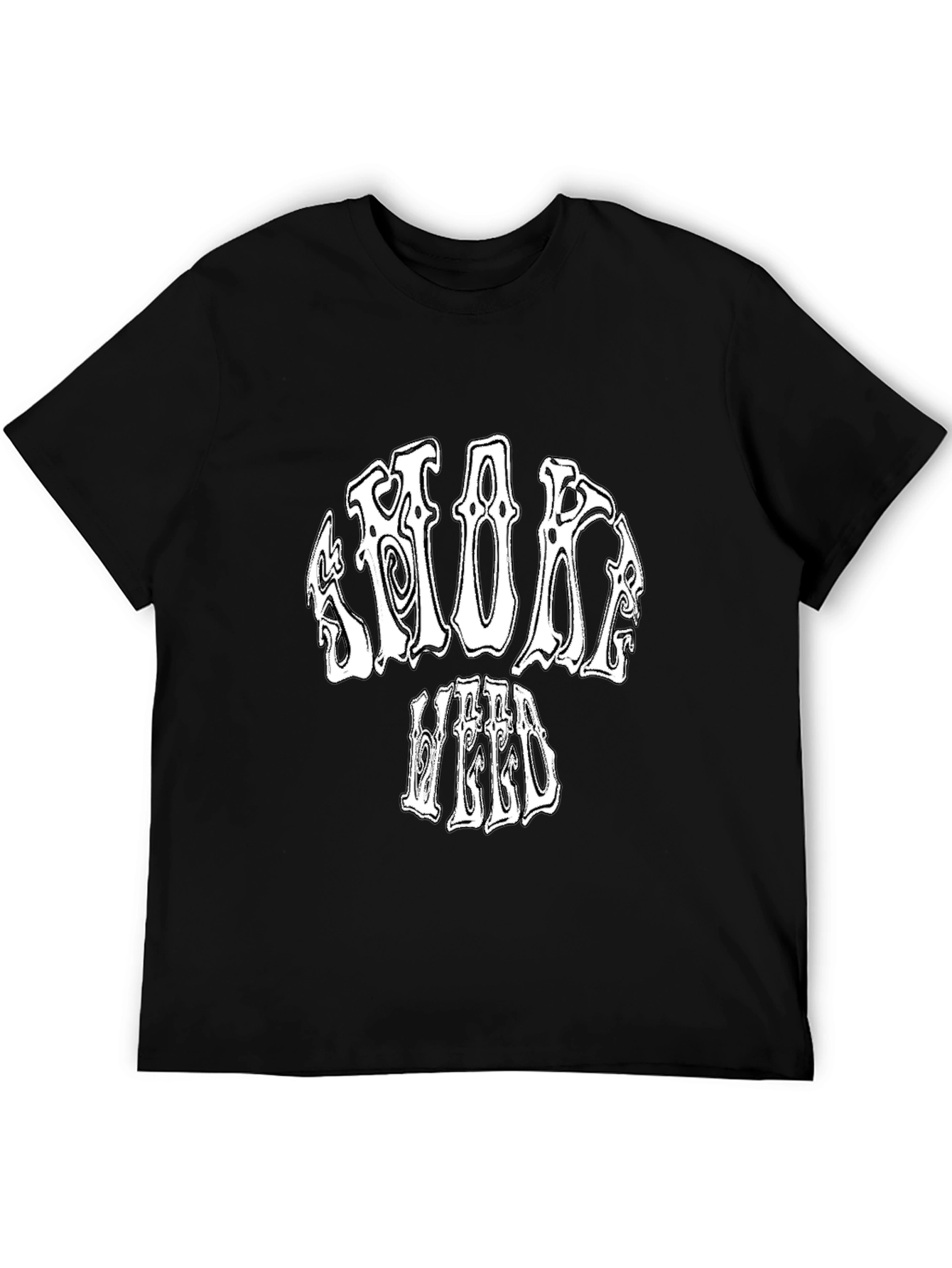 Smoke Weed Black Graphic T-Shirt