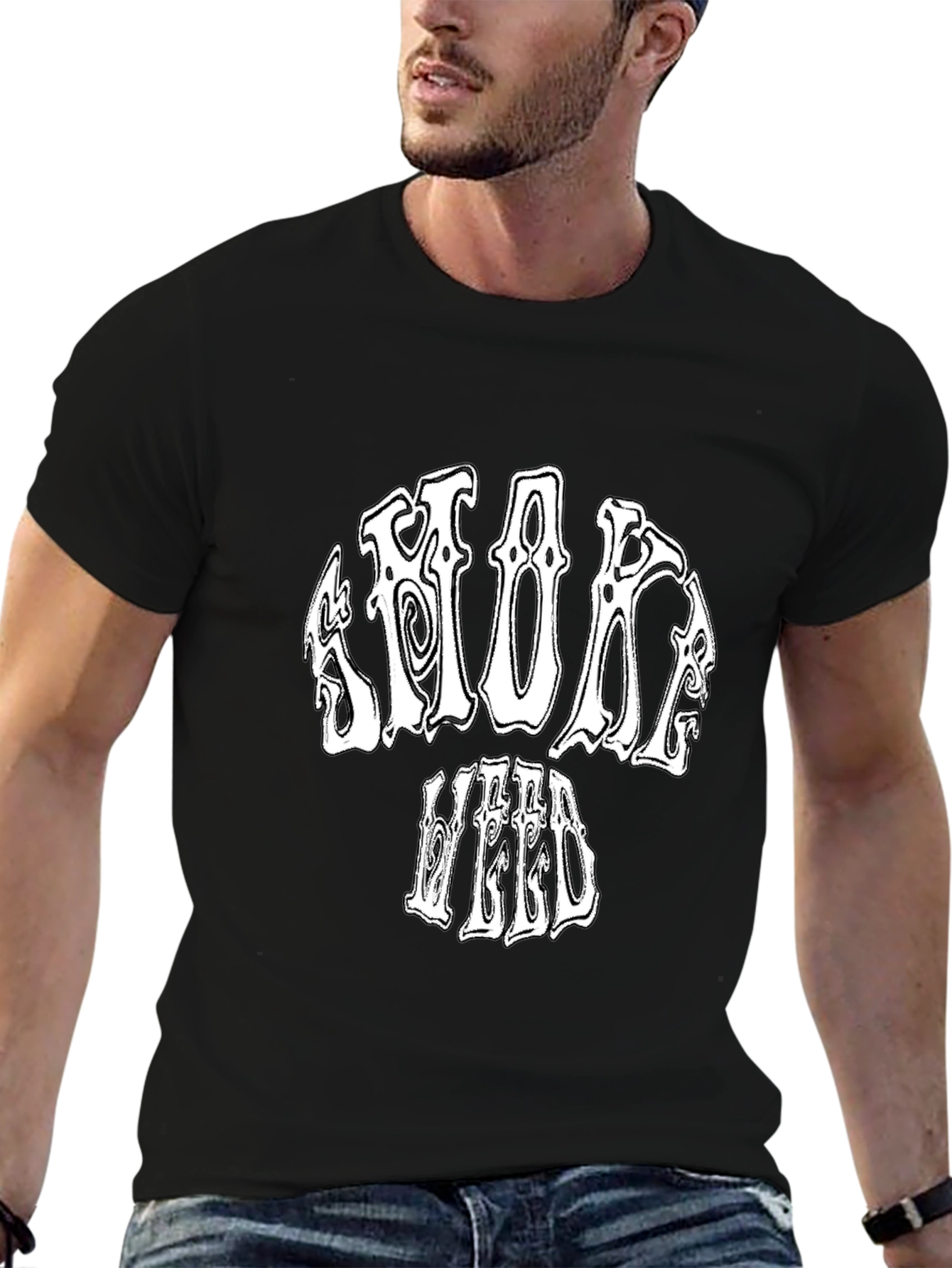 Smoke Weed Black Graphic T-Shirt