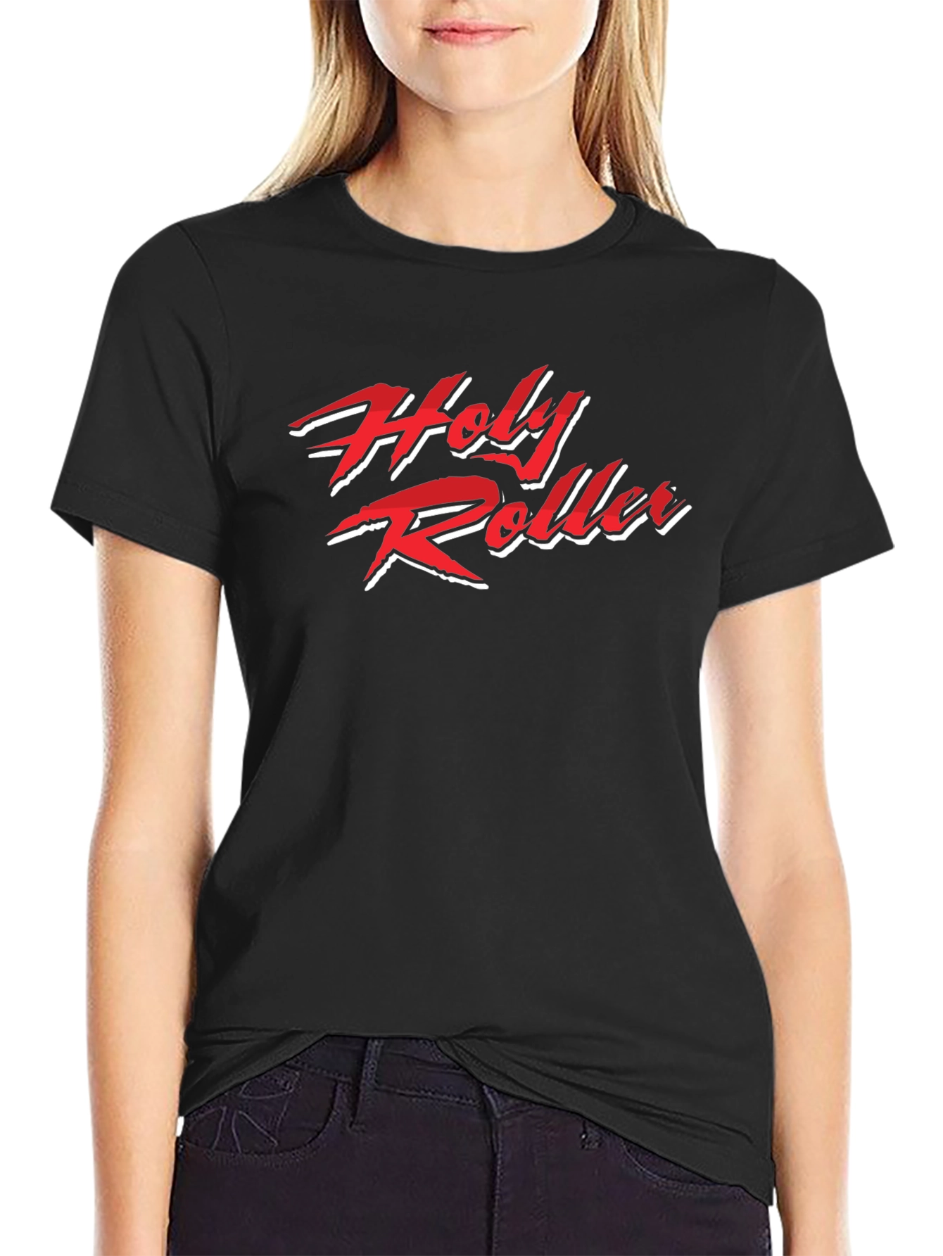 Holy Roller Graphic Tee - Black Casual T-Shirt