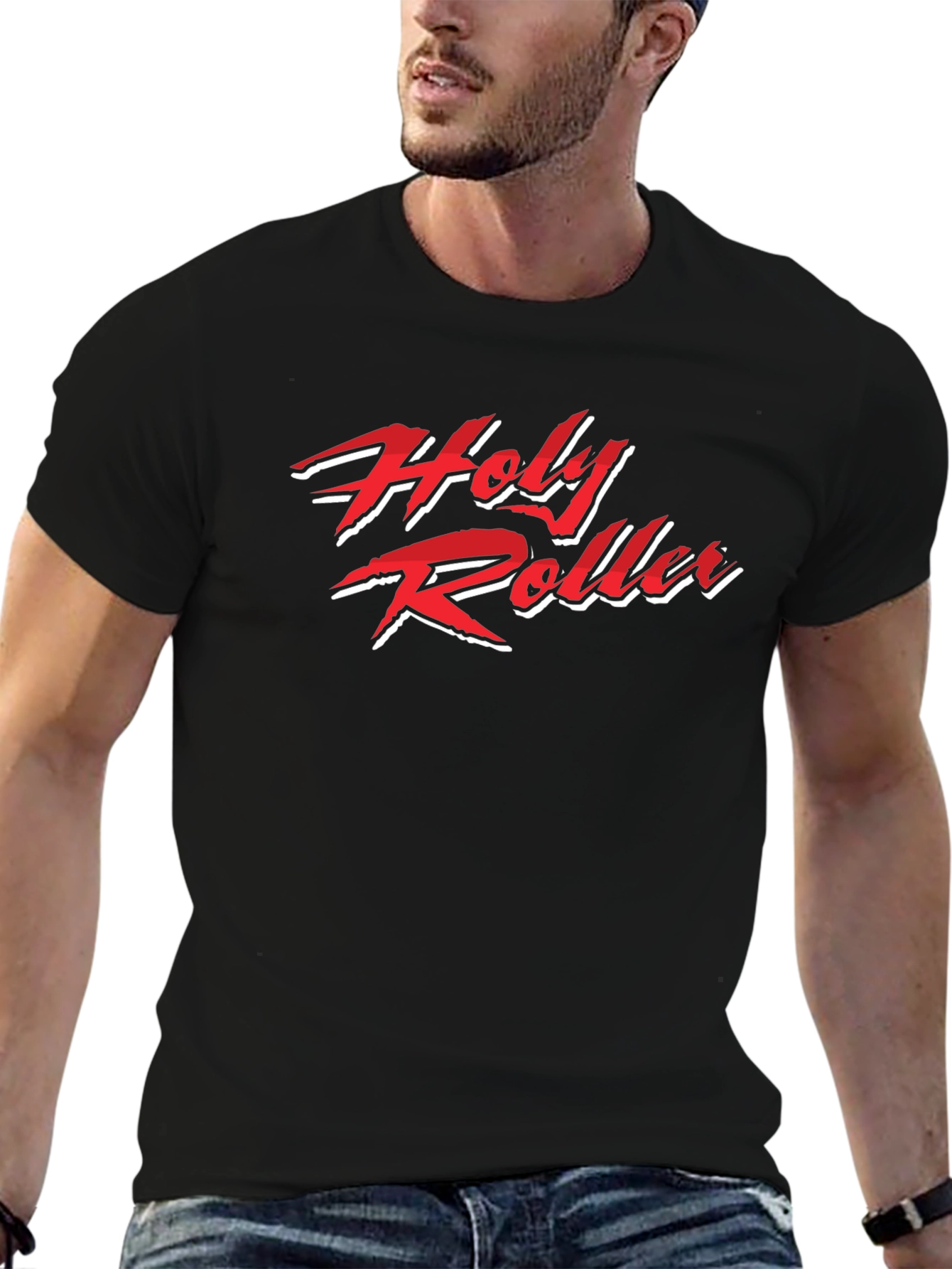 Holy Roller Graphic Tee - Black Casual T-Shirt