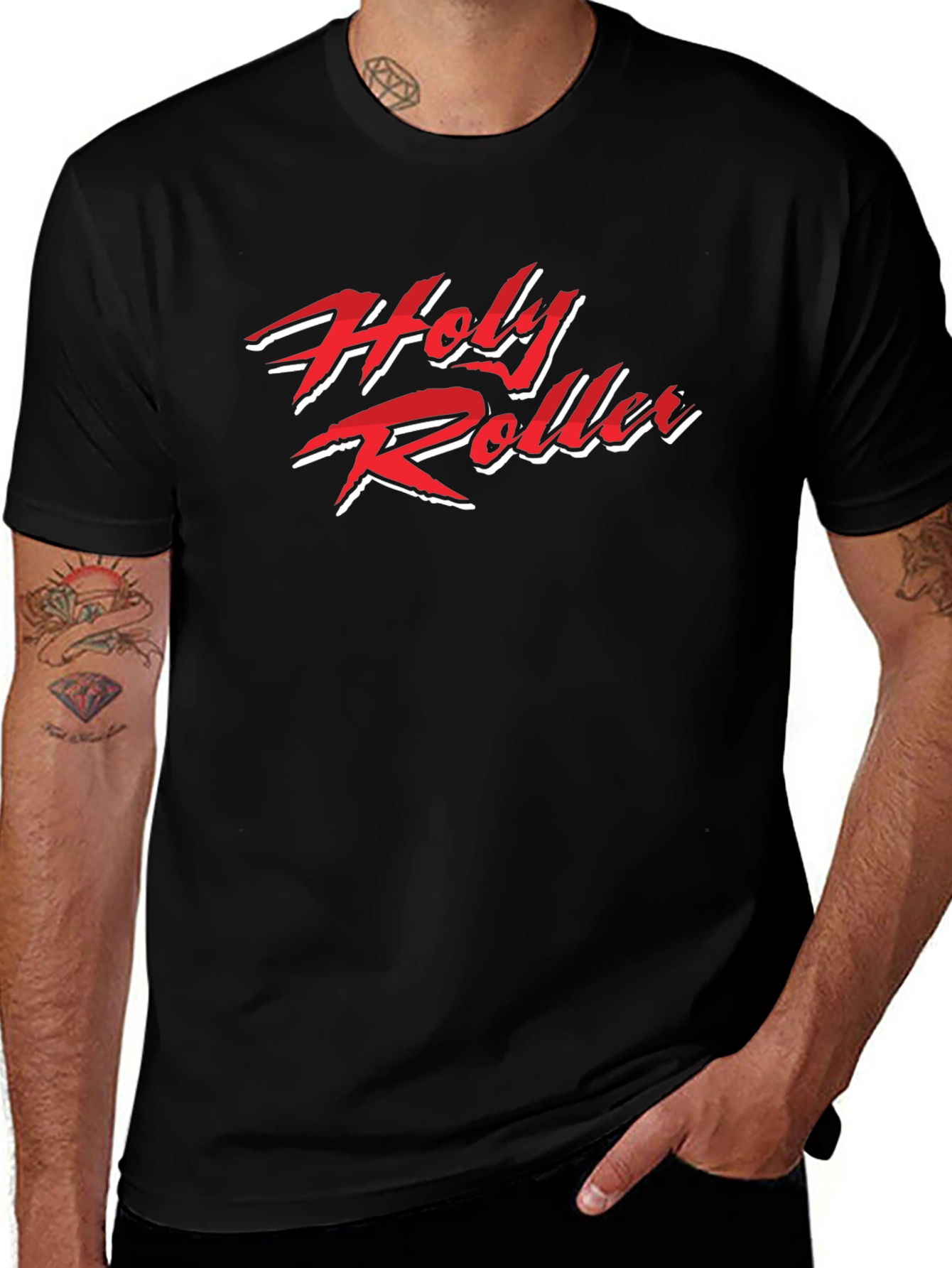 Holy Roller Graphic Tee - Black Casual T-Shirt
