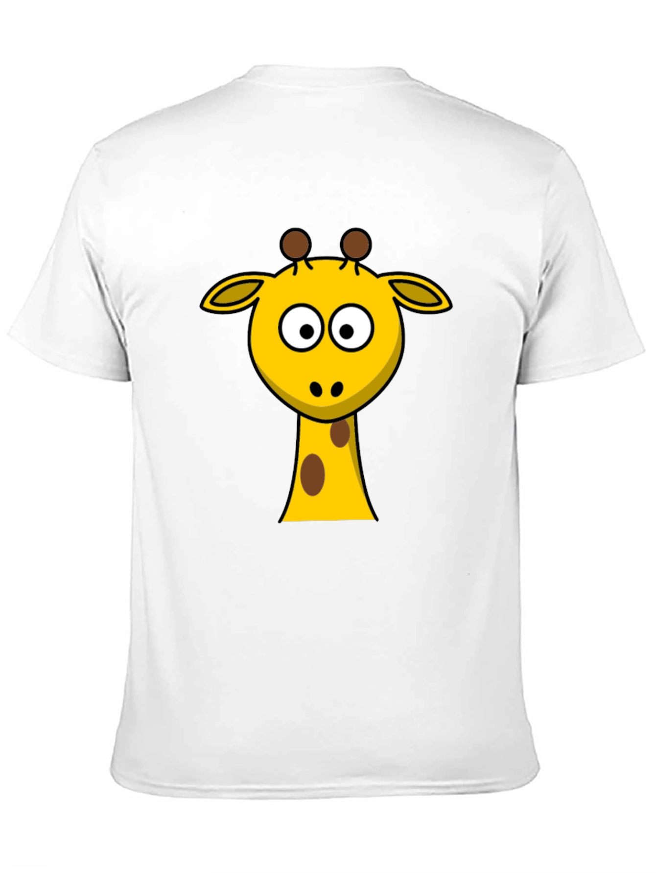 Cartoon Giraffe Graphic Black T-Shirt