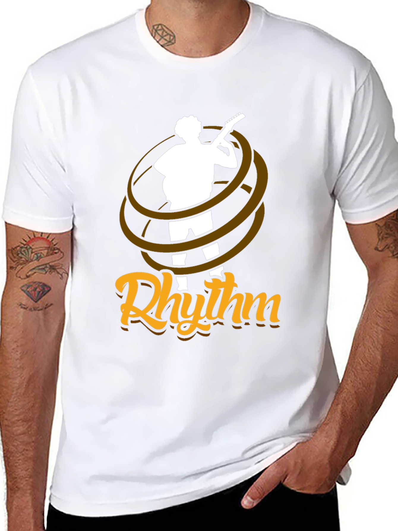 Rhythm Guitar Player T-Shirt - Black Cotton Tee