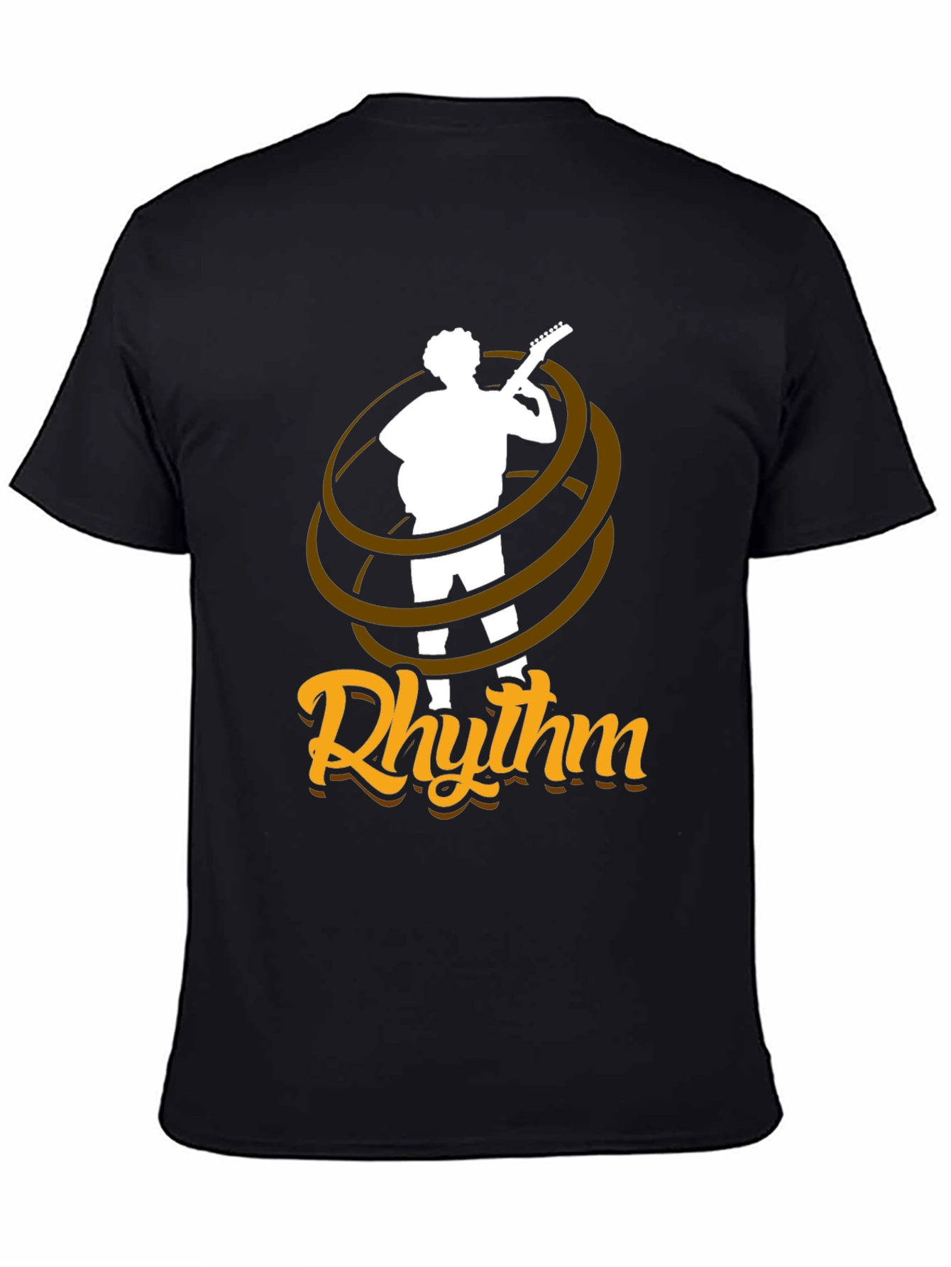 Rhythm Guitar Player T-Shirt - Black Cotton Tee