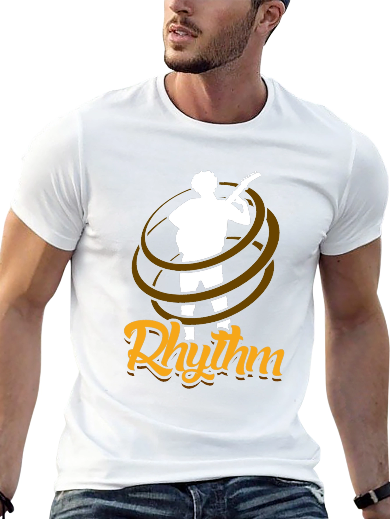Rhythm Guitar Player T-Shirt - Black Cotton Tee