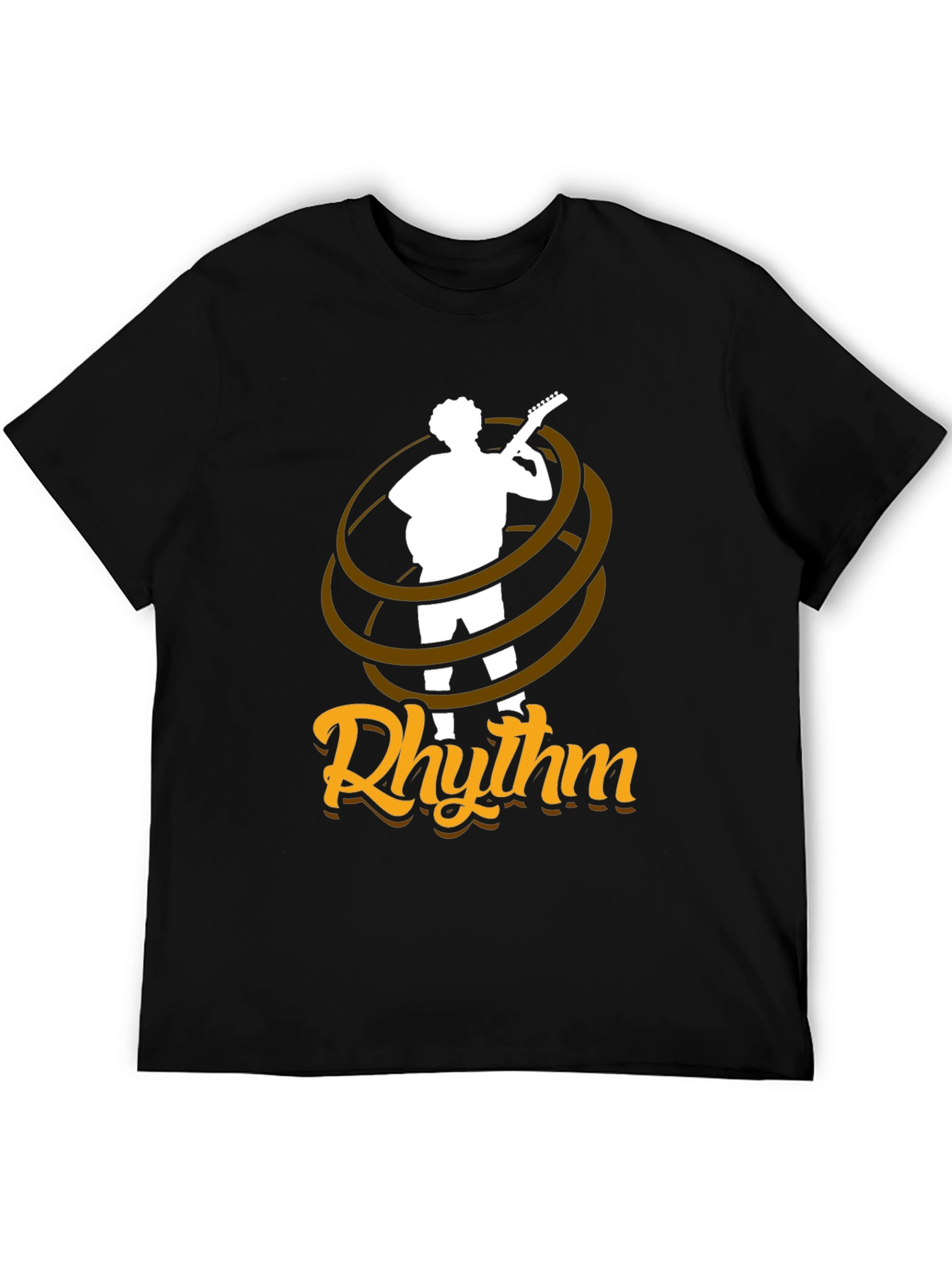 Rhythm Guitar Player T-Shirt - Black Cotton Tee
