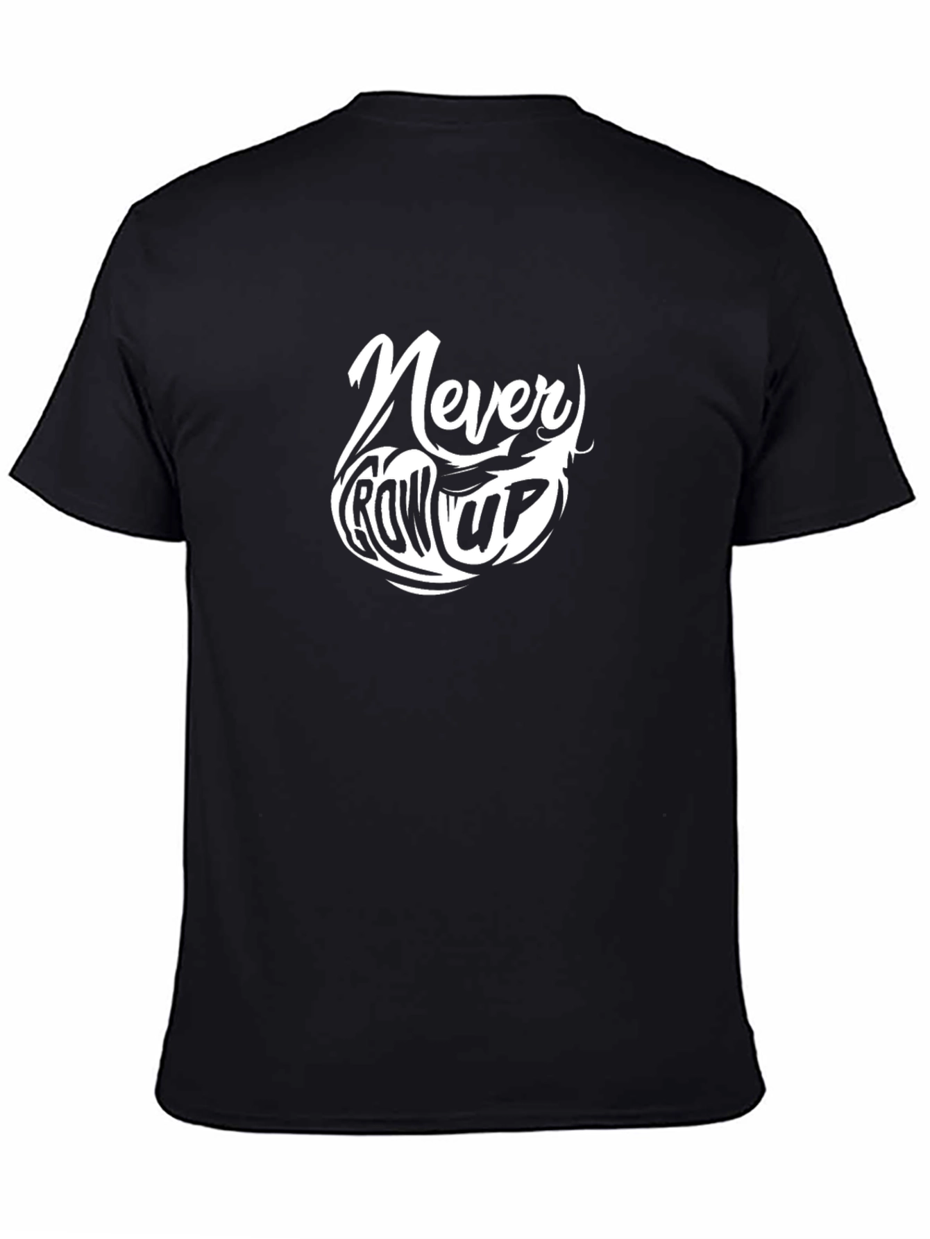 Never Grow Up Black Graphic Tee