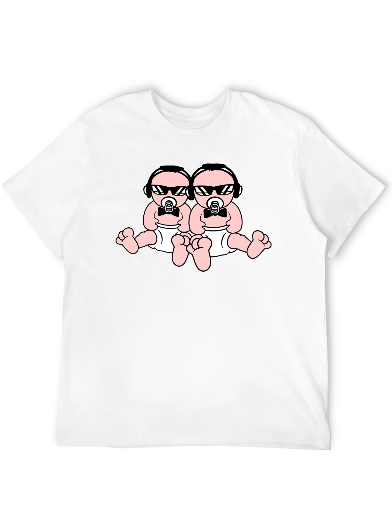 Cool Twins Graphic Black T-Shirt