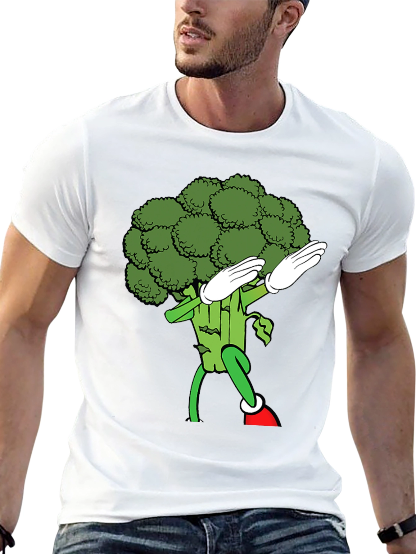 Dabbing Broccoli Graphic Tee