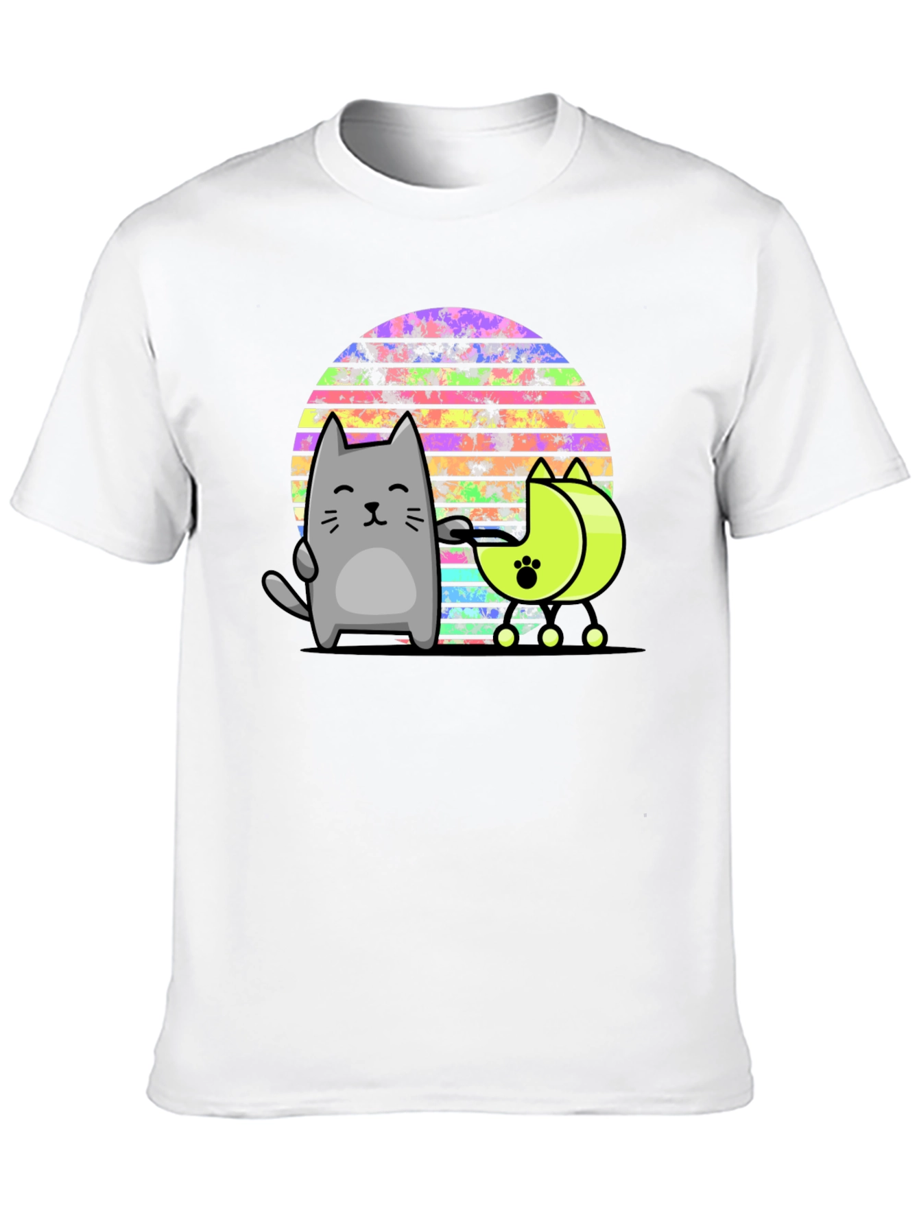 Retro Cat T-Shirt - Cool Cartoon Design
