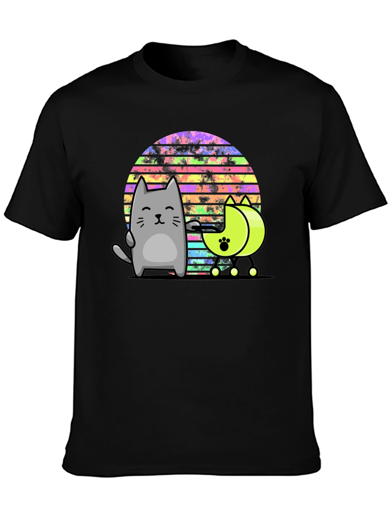 Retro Cat T-Shirt - Cool Cartoon Design
