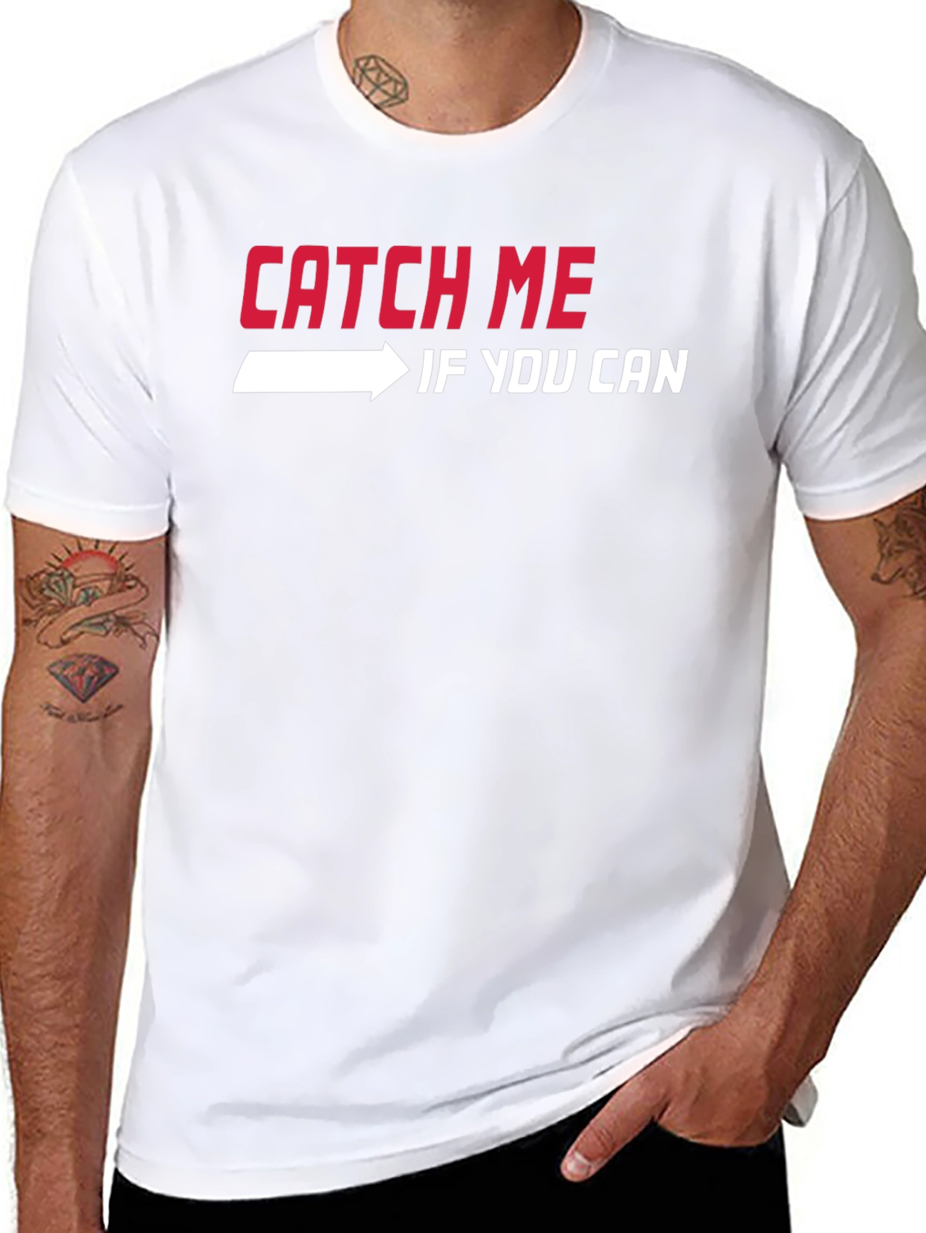 Catch Me If You Can Graphic Tee - Black
