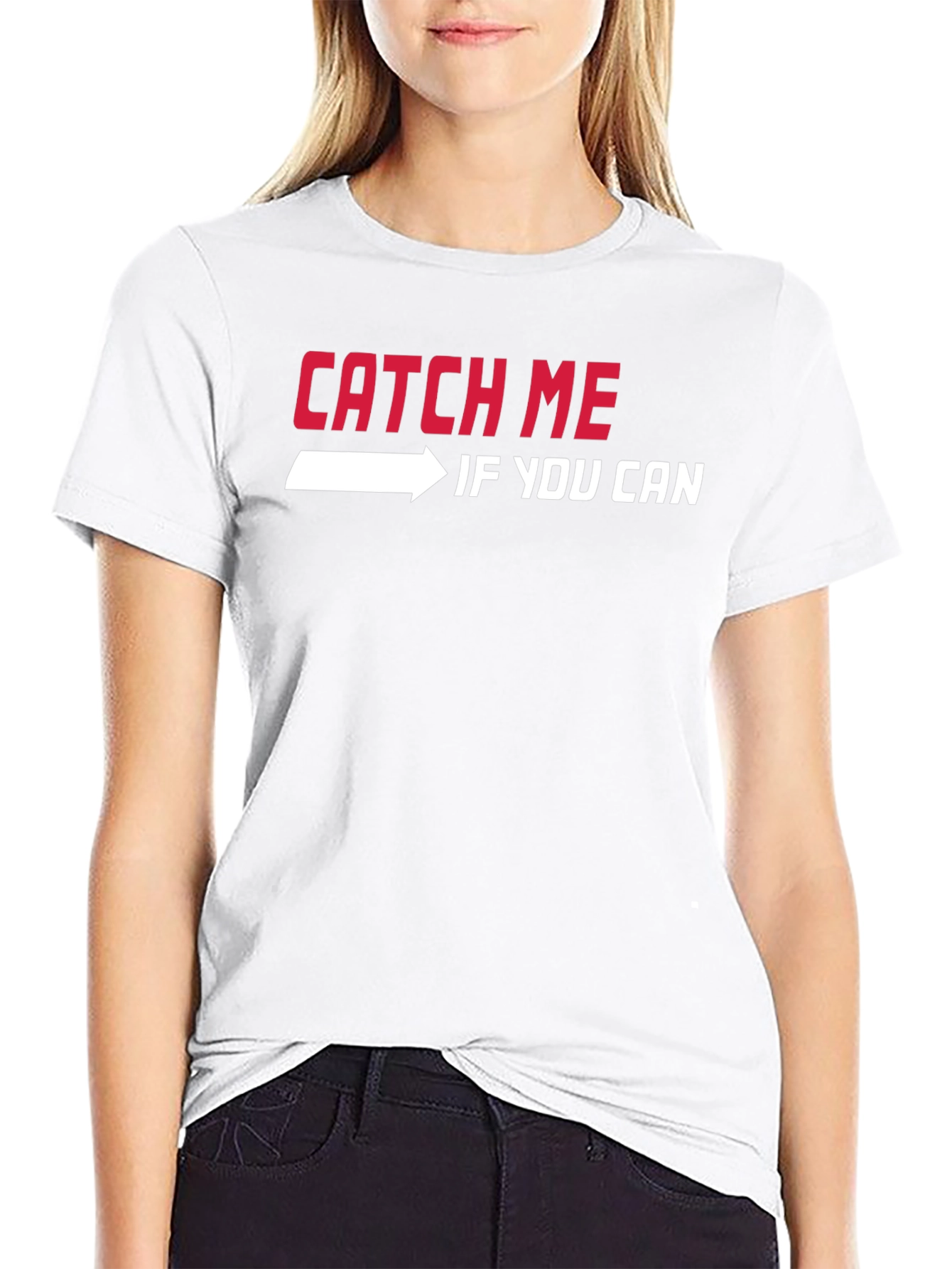 Catch Me If You Can Graphic Tee - Black