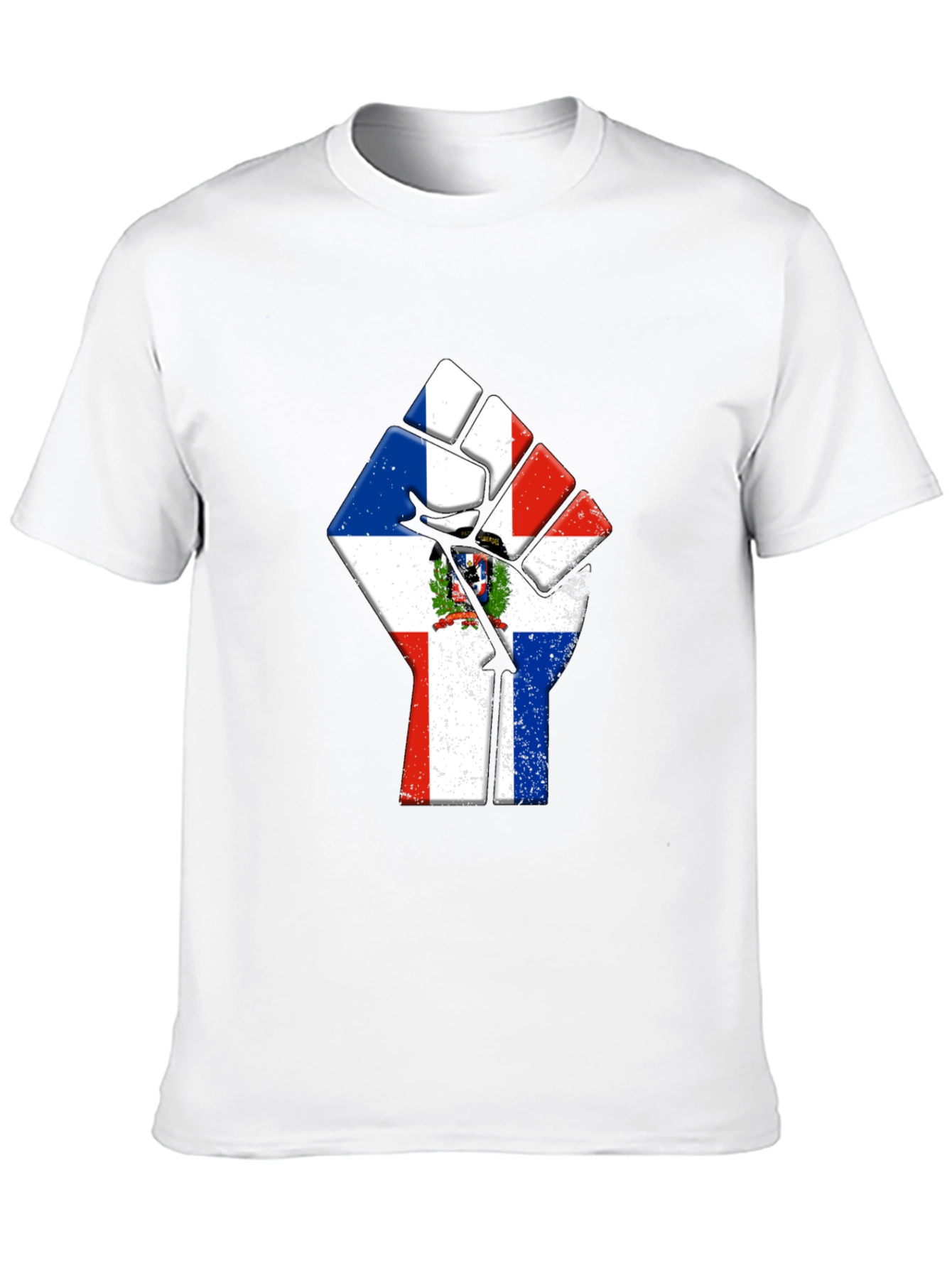 Dominican Republic Flag Fist Graphic Tee - Black