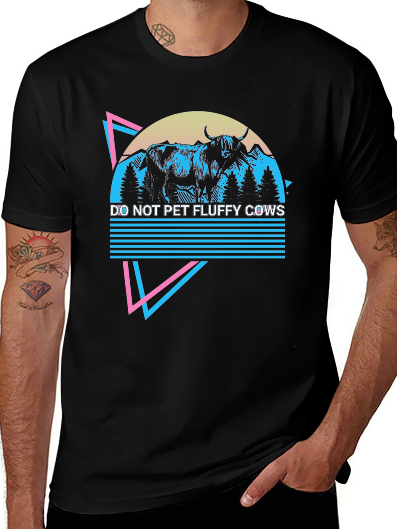 Do Not Pet Fluffy Cows Graphic Tee