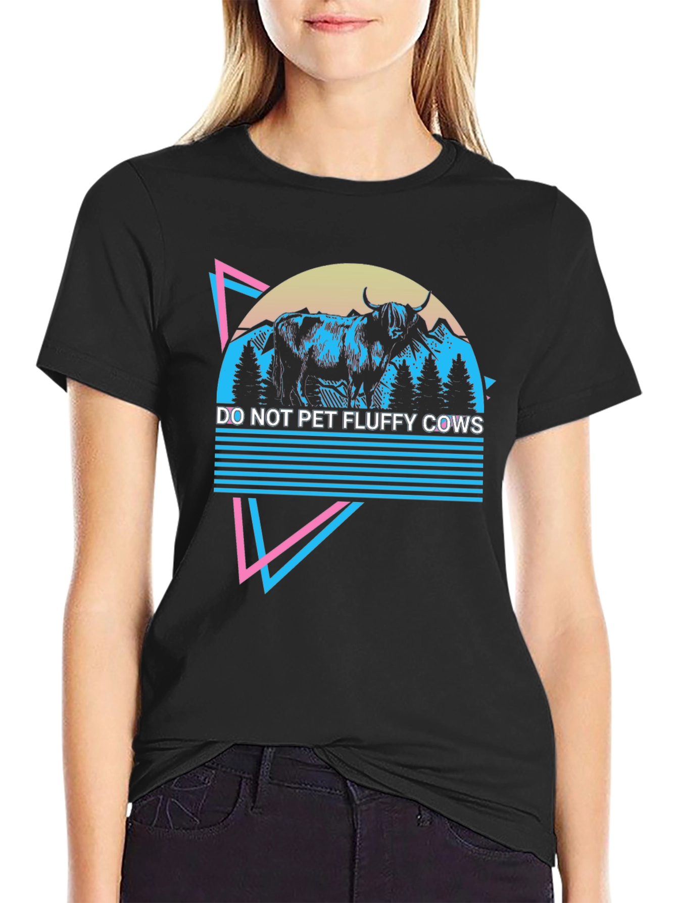 Do Not Pet Fluffy Cows Graphic Tee