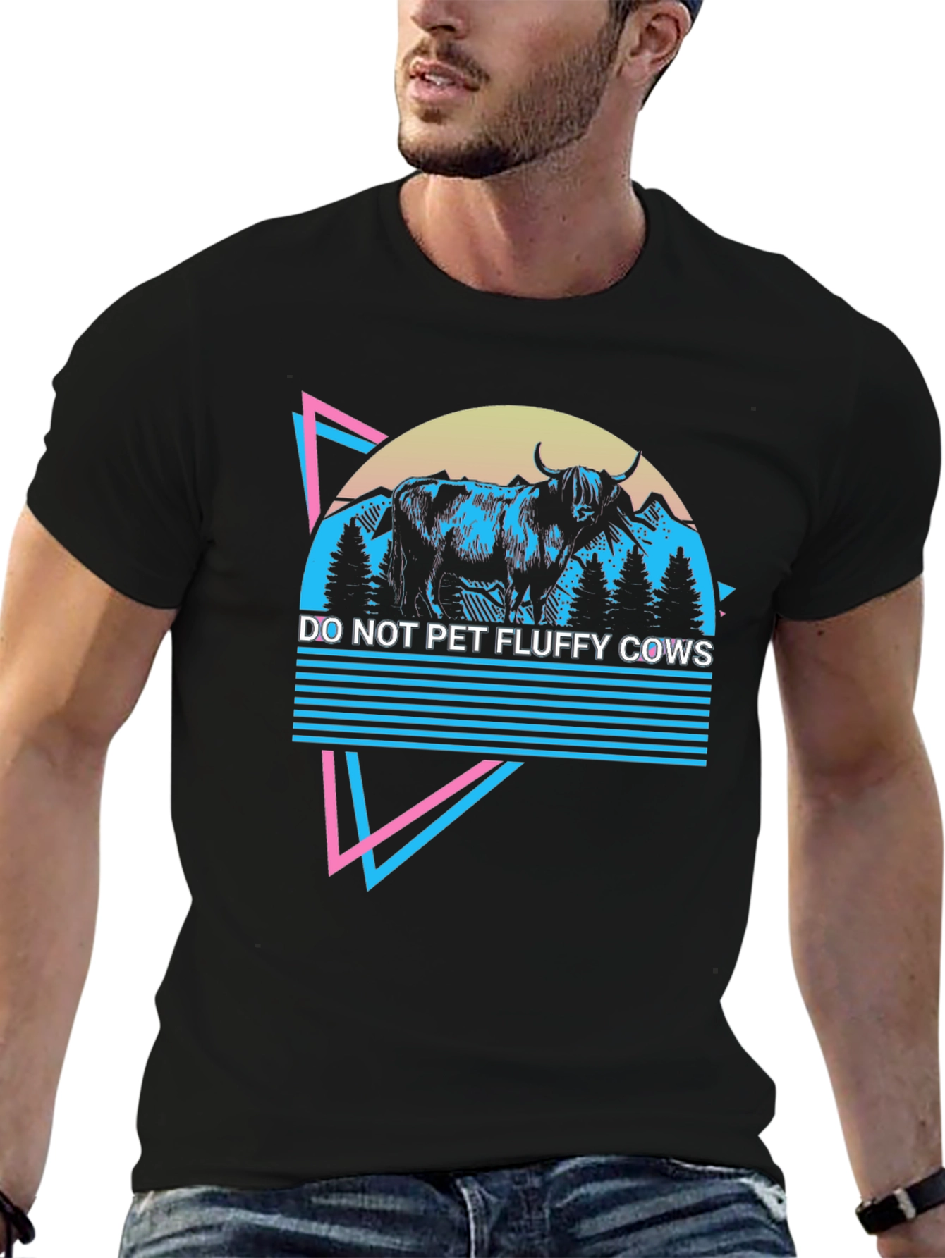 Do Not Pet Fluffy Cows Graphic Tee