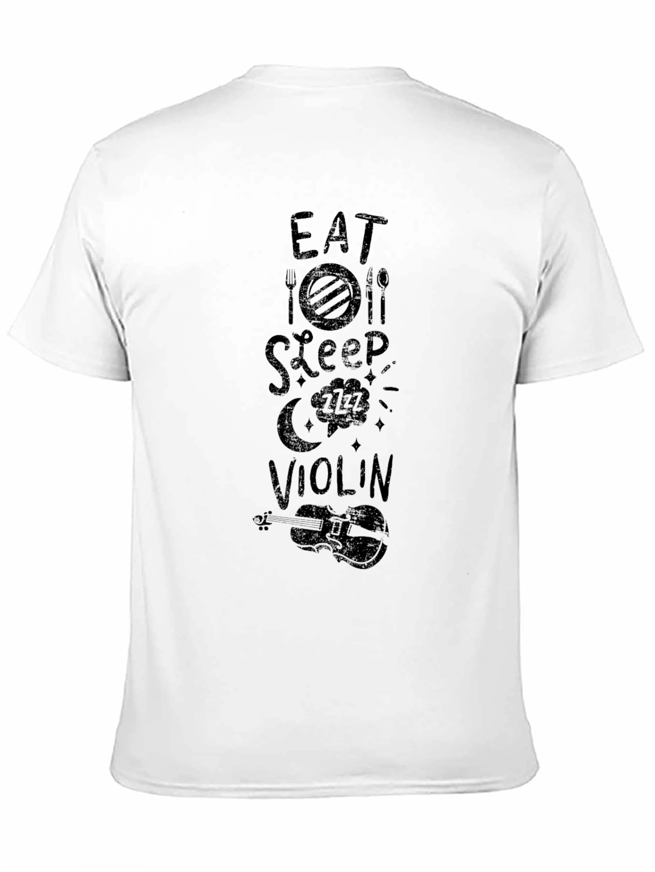 Eat Sleep Violin Black T-Shirt