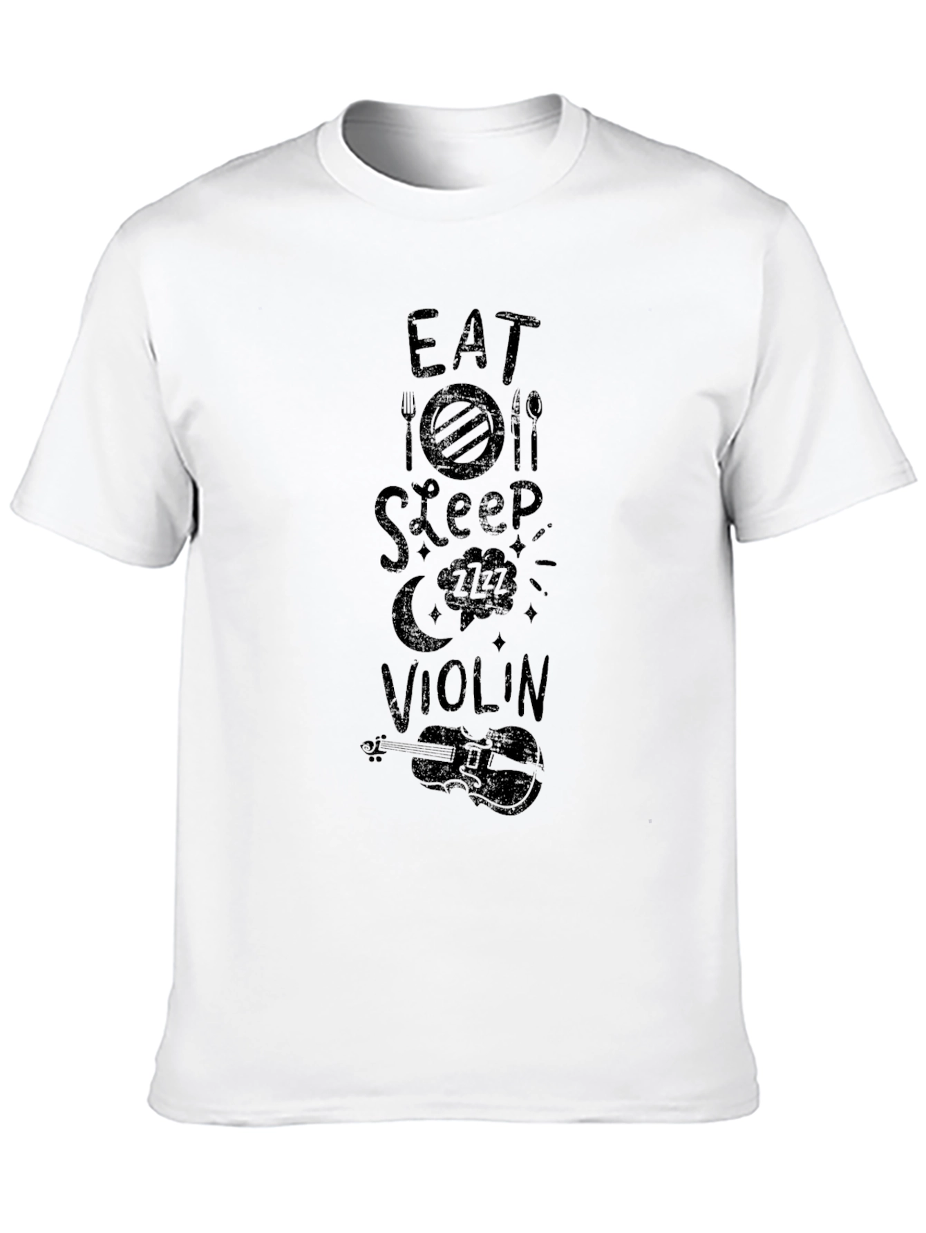 Eat Sleep Violin Black T-Shirt