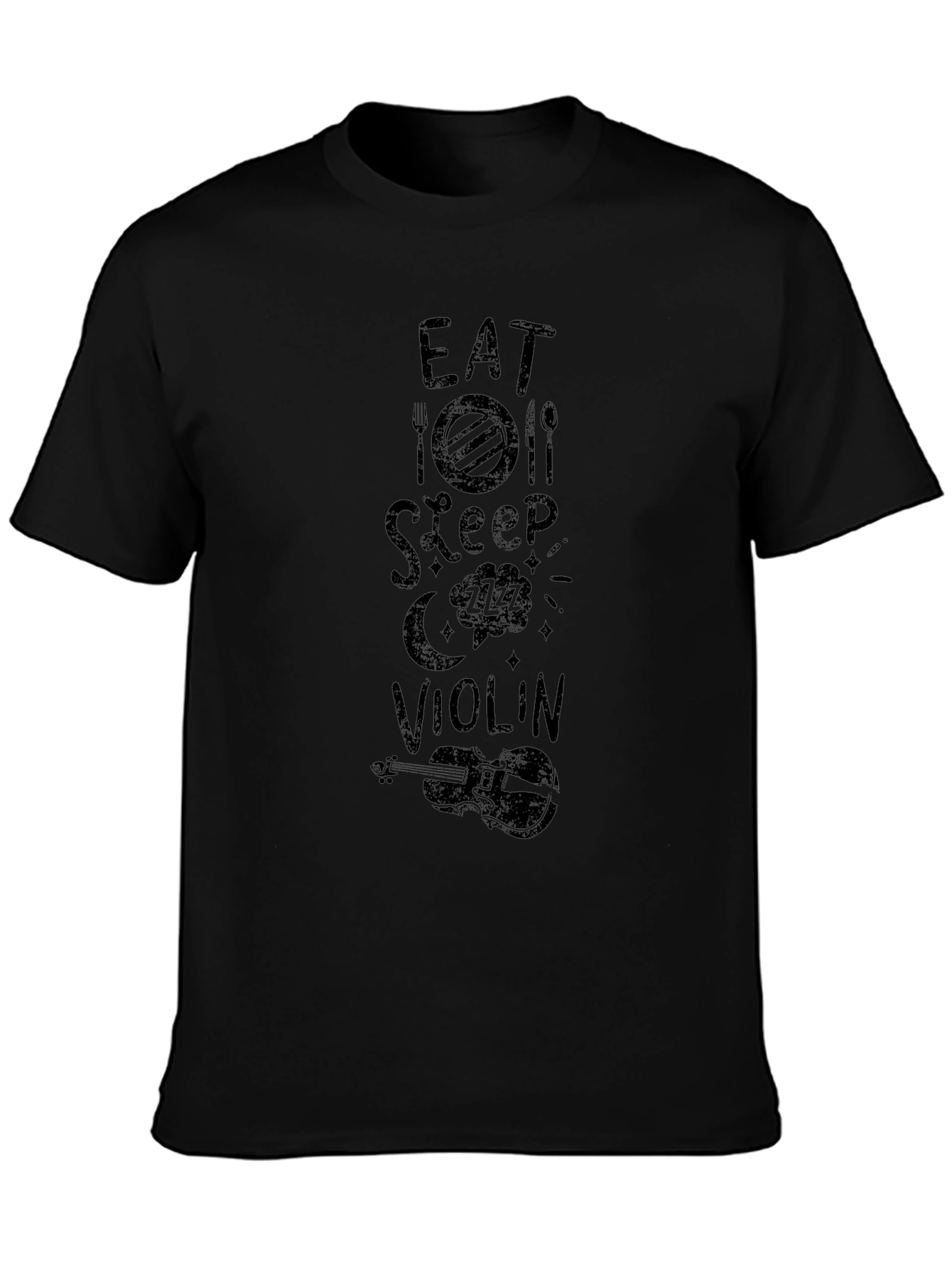 Eat Sleep Violin Black T-Shirt