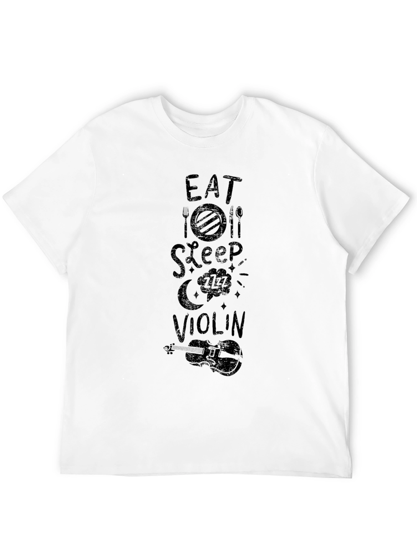 Eat Sleep Violin Black T-Shirt