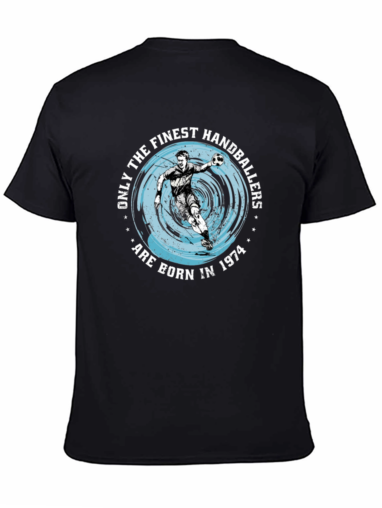 Finest Handballers Black T-Shirt - Born in 1974