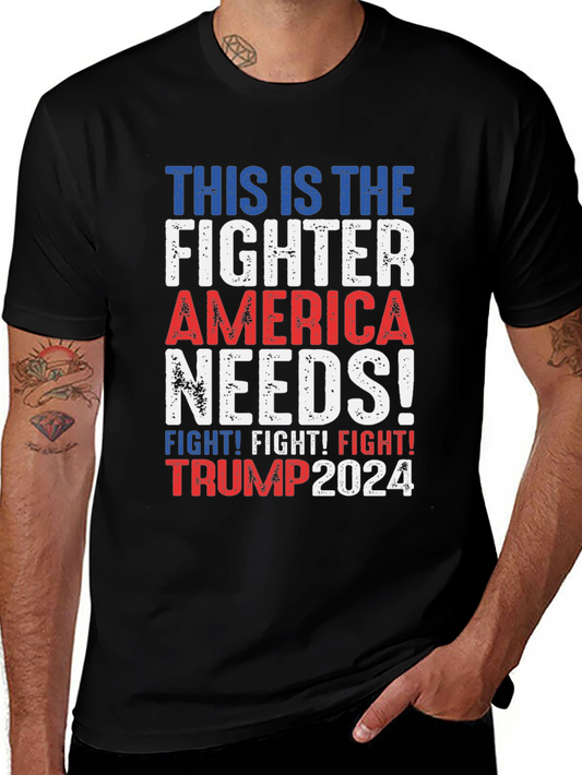 Trump 2024 T-Shirt - This is The Fighter America Needs