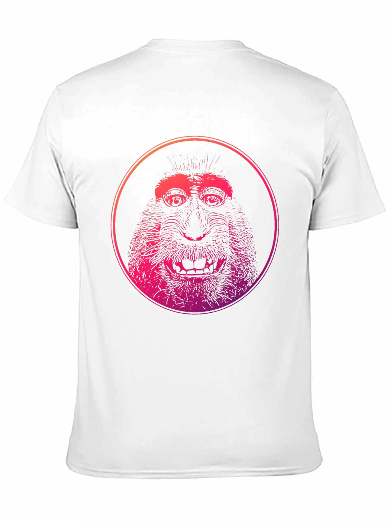 Monkey Face Graphic Print T-Shirt
