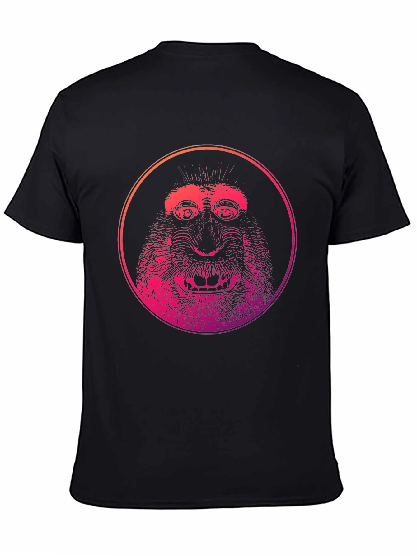 Monkey Face Graphic Print T-Shirt