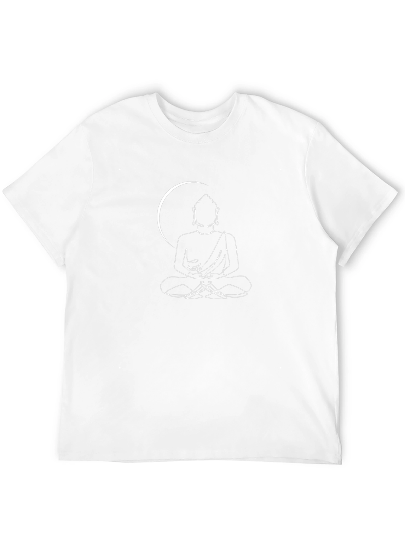 Minimalist Buddha Graphic Tee - Black