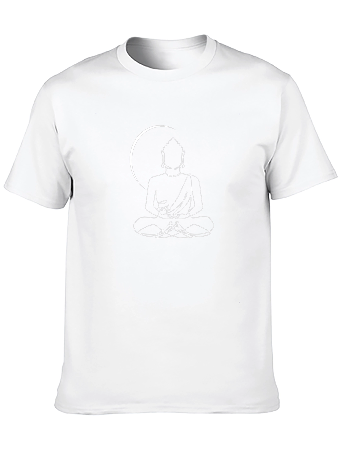 Minimalist Buddha Graphic Tee - Black